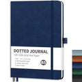 Rettacy Bullet Dotted Journal, B5 Dotted Notebook Journal With 96 Pages, 7.6'    10', Medium Size, 100 Gsm Thick Paper, Leathe