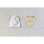Creative Co-Op Decorative Hammered Brass Heart Shaped Dish, 5'' L X 4'' W X 0'' H