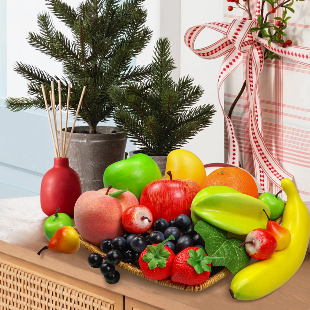 12 Kinds Of Artificial Fruits Pack, 12 Different Fruits In One Set, Fake Fruits For Home Decor, Simulation Fruit Set, Party Chir