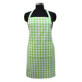 Airwill Cotton Kitchen Cooking Aprons (Gingham Green)