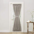 Sun Zero Barrow Energy Efficient Rod Pocket Door Curtain Panel, 54' X 72', Stone