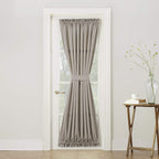 Sun Zero Barrow Energy Efficient Rod Pocket Door Curtain Panel, 54' X 72', Stone
