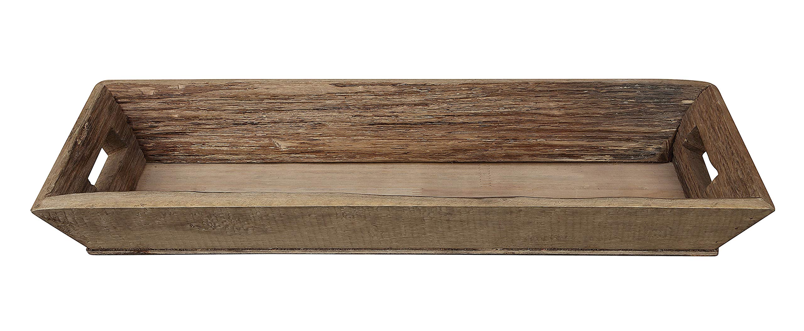 Brown Rectangle Decorative Wood Tray