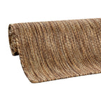 Solid Outdoor Rug For Patio Or Balcony Weatherproof In Mottled Brown Beige, Size: 2' X 3'3'