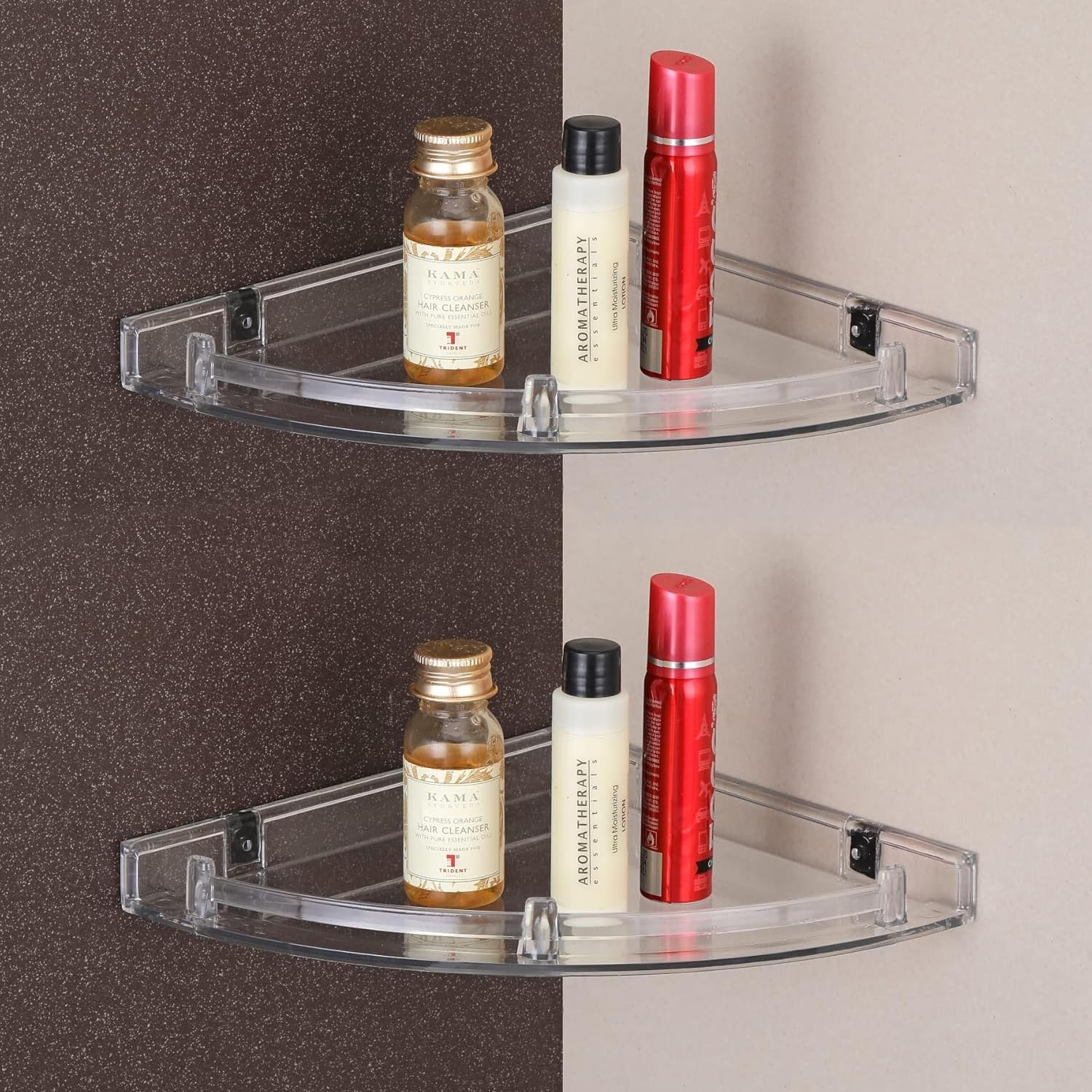 Istar Clear Transparent Plastic Soap Dish Tooth Brush Holder Home Acrylic Bathroom Faucets Accessories Corner Acrylic Wall Shelf