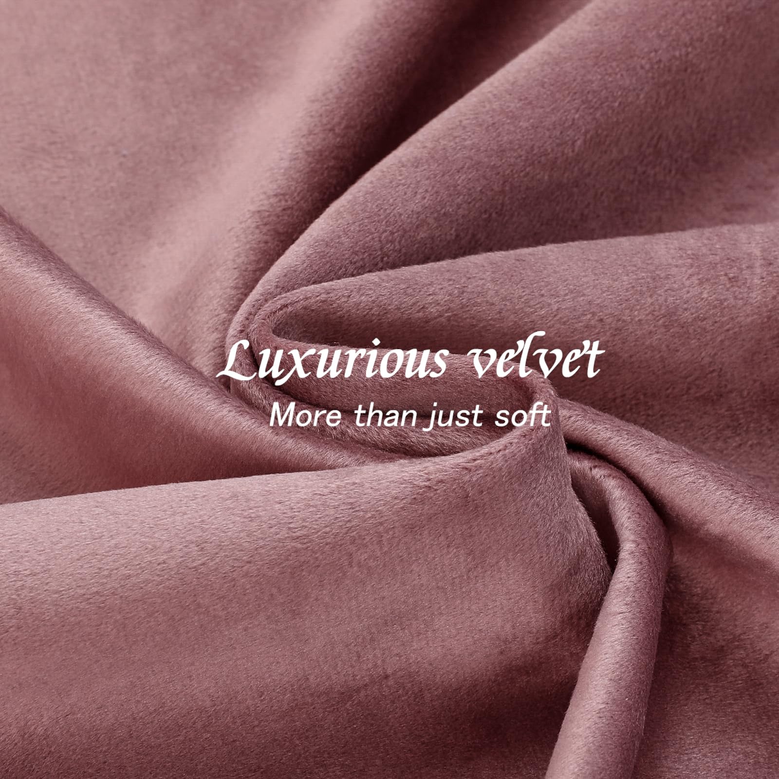 Nemia Blush Pink Velvet Curtains For Bedroom Window, Rod Pocket Thermal Insulated Luxury Vintage Heavy Blackout Curtain Velvet D