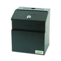 Vertiflex 50085 Steel Suggestion Box With Locking Top, 7 X 6 X 8 1/2, Black