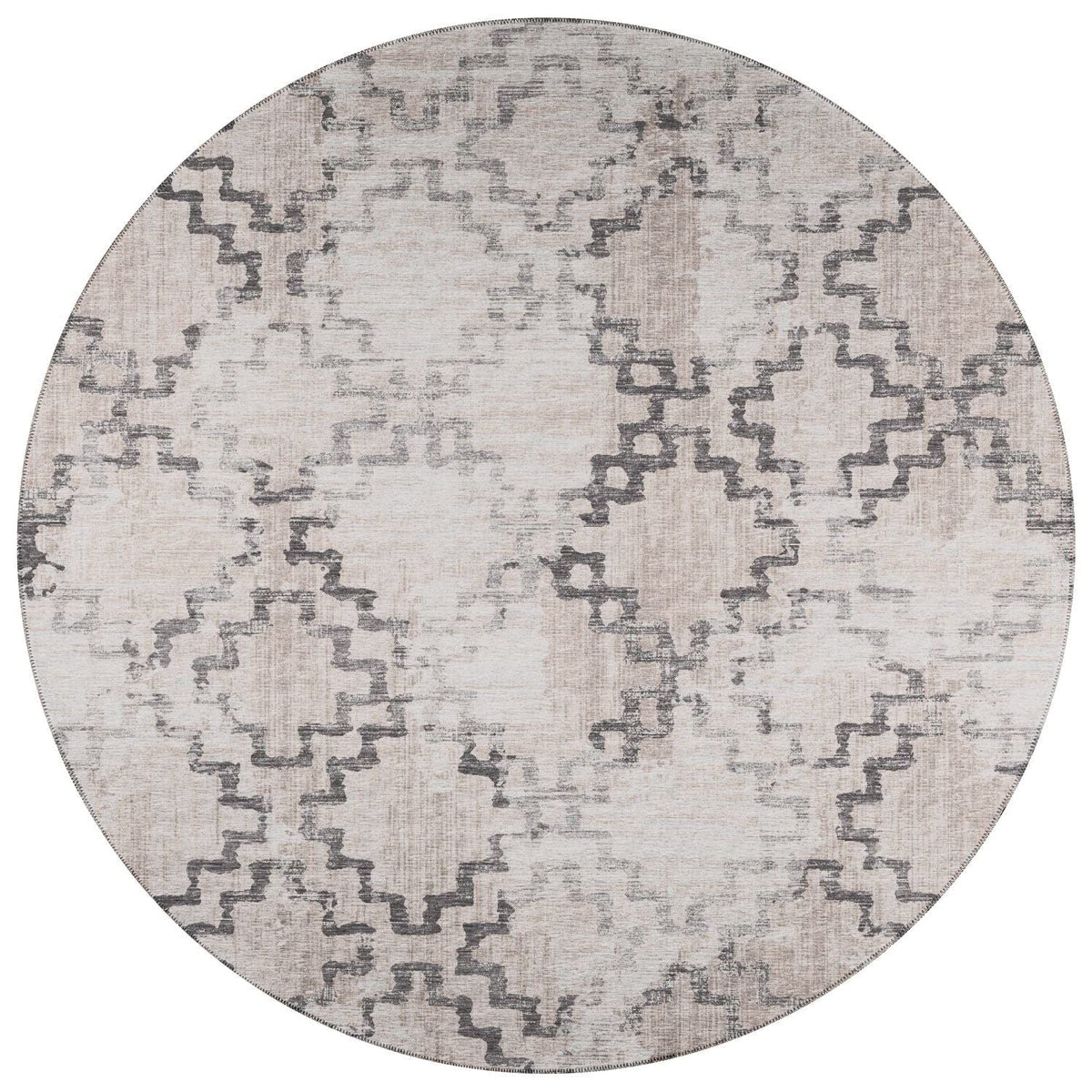 Sedona Sn15 Beige Transitional Rug Round 4' X 4'