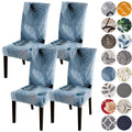 Hzdhclh Blue Chair Covers For Dining Room Set Of 4,Stretch Spandex Parsons Chair Slipcover 4 Pack,Washable Anti-Dust Chair Seat