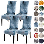 Hzdhclh Blue Chair Covers For Dining Room Set Of 4,Stretch Spandex Parsons Chair Slipcover 4 Pack,Washable Anti-Dust Chair Seat