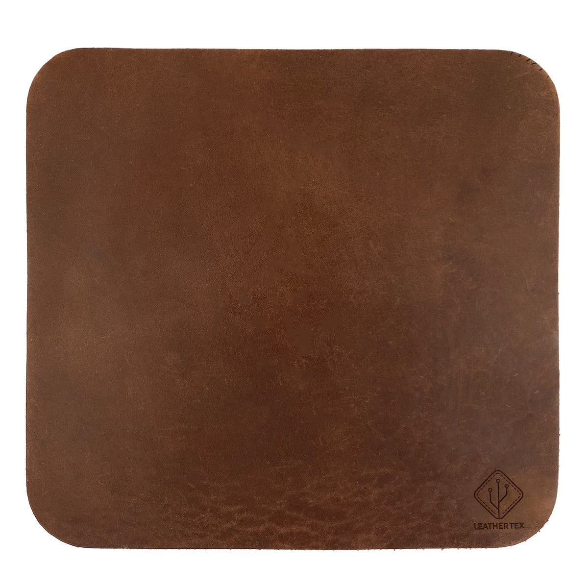 Leathertex, Durable Mouse Pad Handmade From Thick Full Grain Leather, Executive Work Desk & Office Essentials :: Bourbon Brown