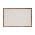 U Brands Linen Bulletin Board, 35'X23', Rustic Wood Style Frame, Industrial Grade Pinning Surface