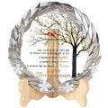 25th Anniversary Wedding Gifts Crystal Plate with Gold Leaf Wreath - 25th Anniversary Wedding Gifts for Parents Couple - 25th We