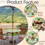 Opstellen Round Tablecloth With Umbrella Hole And Zipper Waterproof Fitted Patio Table Cloth Outdoor Tables Cover Elastic Tablec