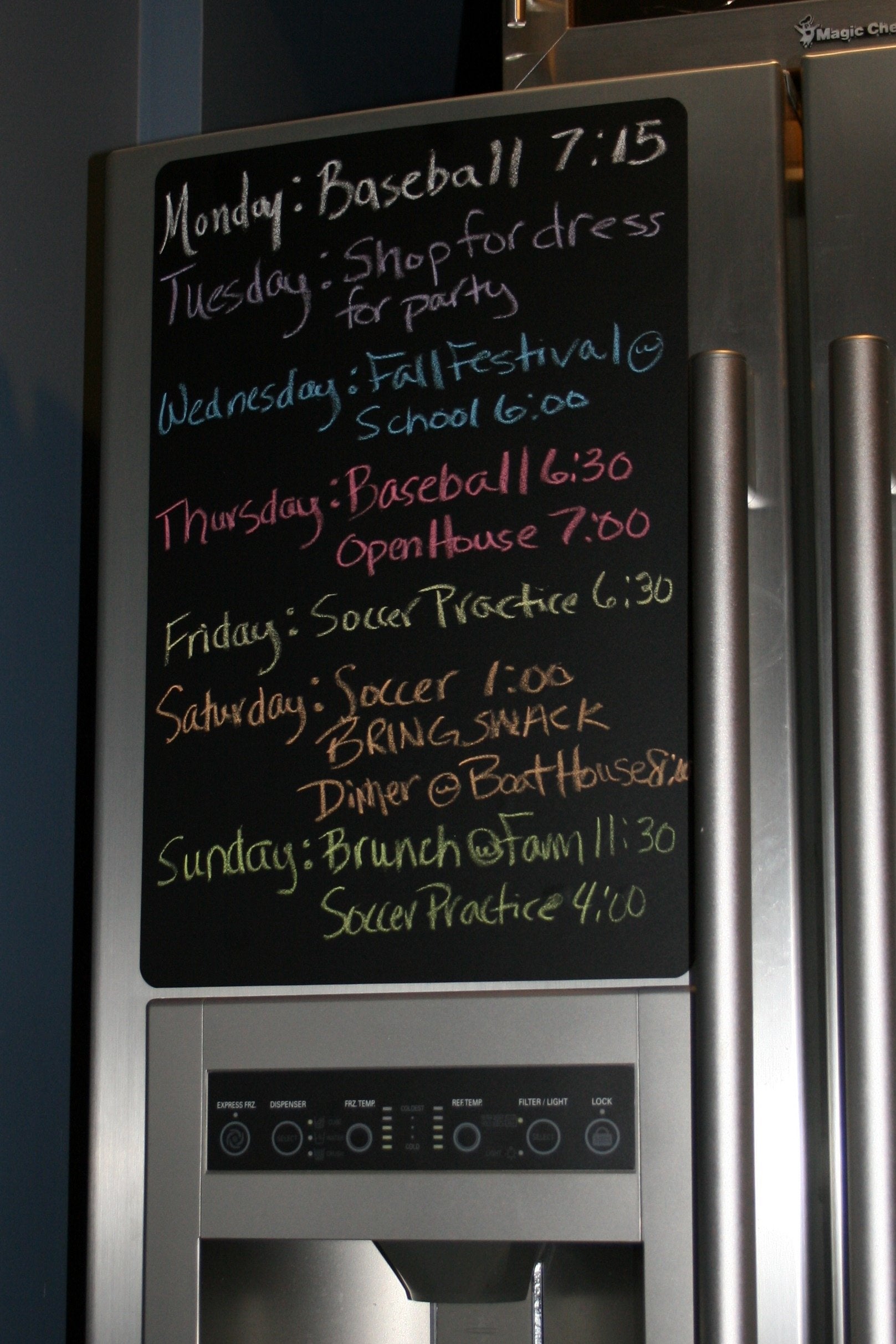 Chalkboard Refrigerator Sticker or Chalkboard Cabinet Sticker