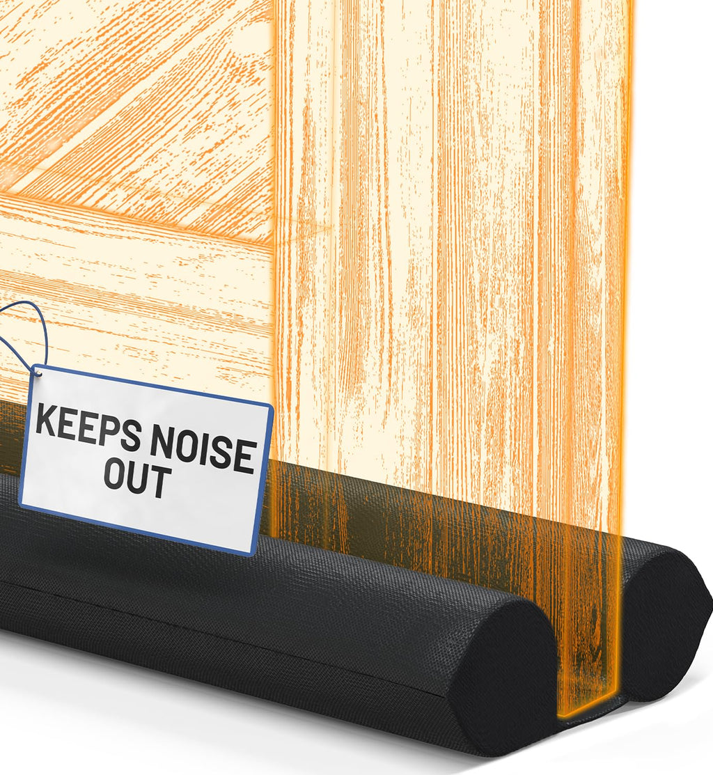Everlasting Comfort Door Draft Stopper for Bottom of Door - Quick Install, Soundproofing, 2'' Thick Foam Door Sweep for bottom o