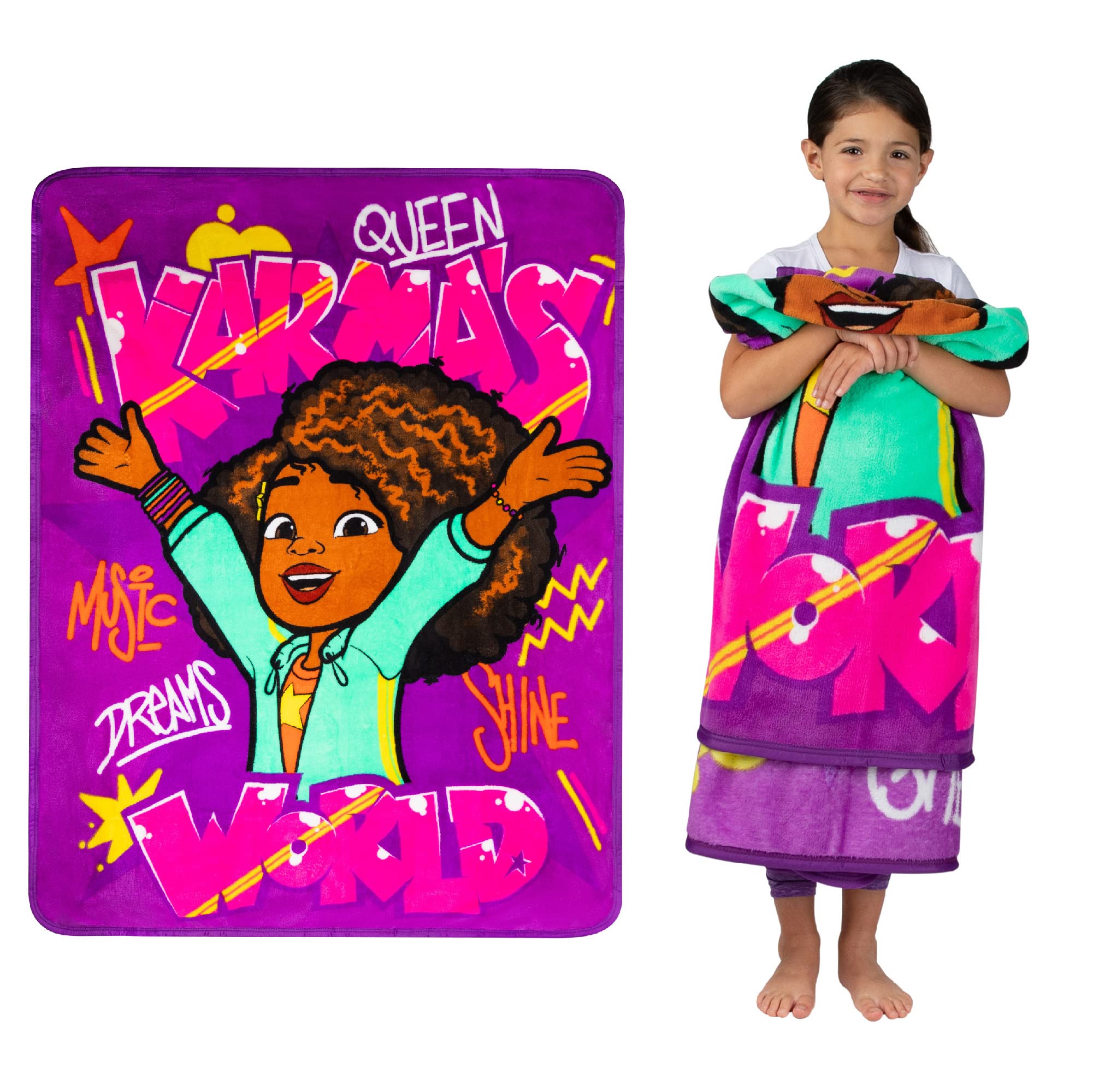 Franco Karma'S World Kids Bedding Super Soft Plush Micro Raschel Throw, 46 In X 60 In