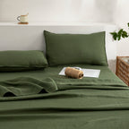 Everly Linen Twin Sheets Set, 100% Stonewashed French Linen Bed Sheets Deep Pocket Sheets, 3 Pieces (1 Flat Sheet, 1 Fitted Shee