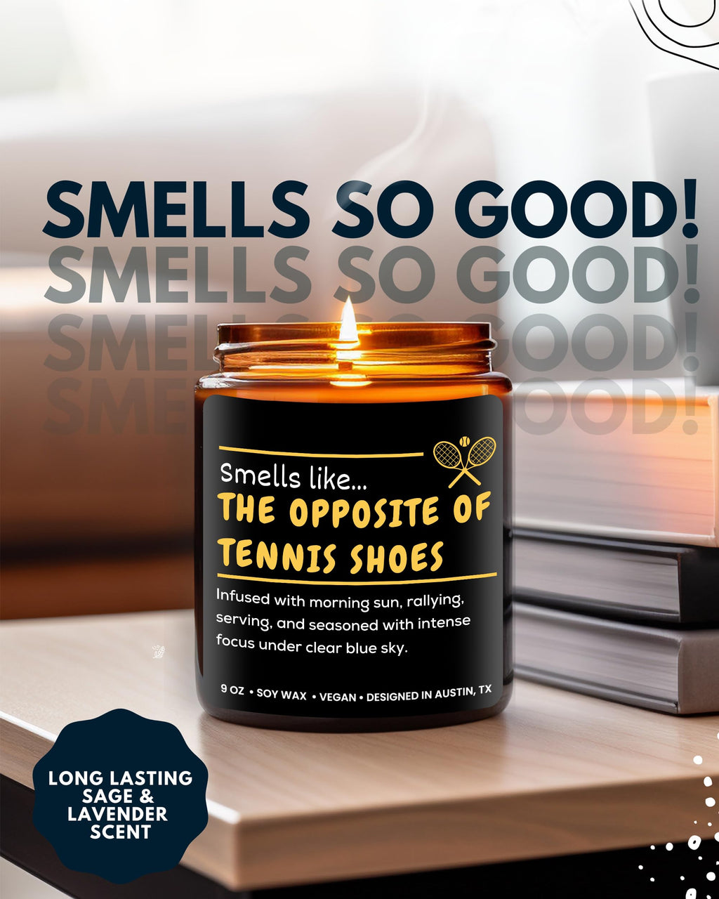 Funny Tennis Candle, Unique Tennis Gifts For Men & Women, Perfect Tennis Gift For Him Or Her, Gifts For A Tennis Coach & Player,