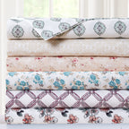 Modern Threads Printed 4-Piece Extra Soft Bedding Sheets & Pillowcase Set, Deep Pocket Up To 16 Inch Mattress Rose Bloom King