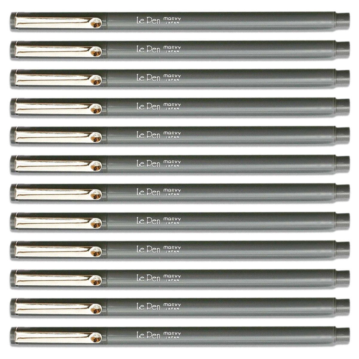 Uchida Lepen Permanent Marker - Dark Gray Ink - 1 Box