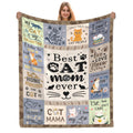 Ajiiusv Cat Mom Gifts For Women, Cat Mom Blankets 50X60 Inch, Cat Lover Gifts For Women, Cat Blanket For Women, Gifts For Cat Lo