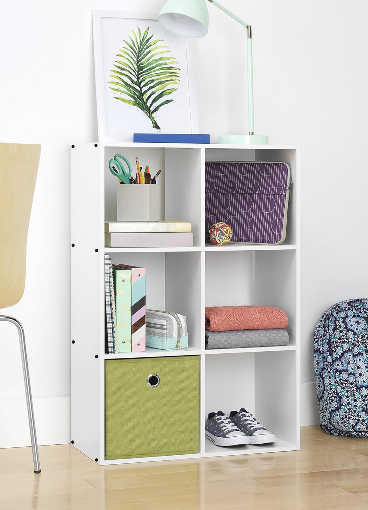 Enigmatic Woodworks Wooden 6Cube Open Storage Organizer | Bookshelf Multipurpose for Home Rack Showcase for Living Room I Study
