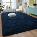 DweIke Super Soft Shaggy Rugs Fluffy Carpets, 4x6 ft, Navy Blue Area Rug for Living Room Bedroom Girls Kids Room Nursery Home De