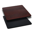 3 Pk. 24 Square Table Top with Black or Mahogany Reversible Laminate Top