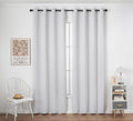 Pi Blackout Long Curtains 108 Inches Length,Energy Efficient Room Darkening Door Curtains Window Treatment With Grommet For Living Room/Bedroom/French Door/Patio 1 Panel (Grey White,W52Xl108)