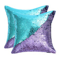 Squarepie Reversible Sequin Pillow Covers Set Of 2, Mermaid Decorative Pillowcases, Magic Color Changing Flip Sequin Throw Cushi