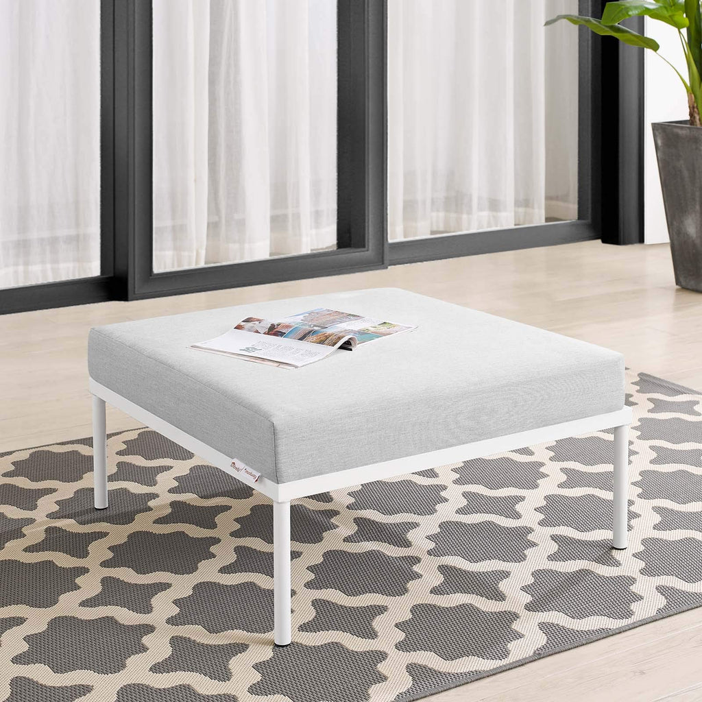Modway Harmony Sunbrella® Outdoor Patio Aluminum Ottoman in Gray Gray