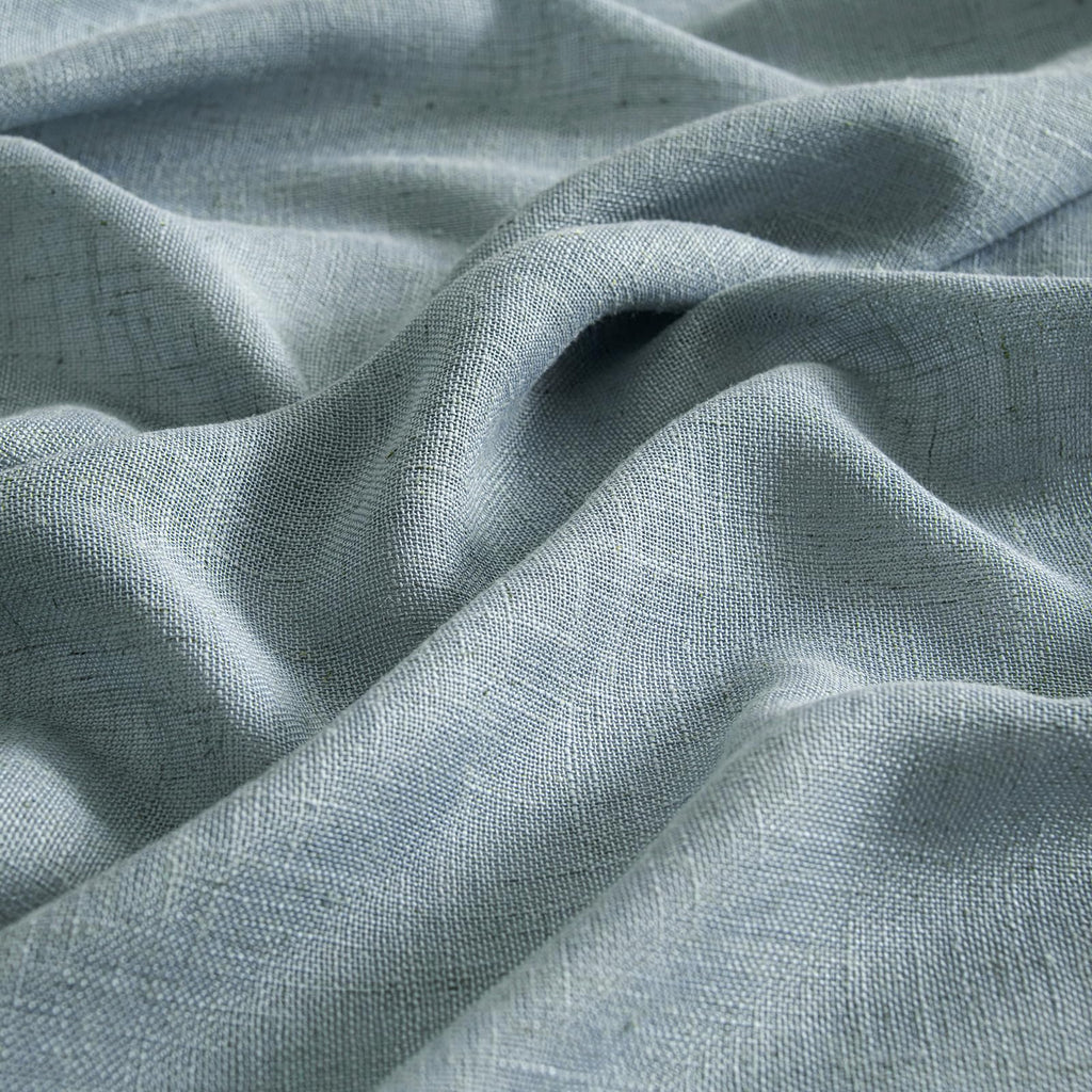 Miulee Dusty Blue Linen Curtains 84 Inch Length 2 Panels For Bedroom Living Room, Soft Thick Linen Textured Window Drapes Semi Sheer Light Filtering Back Tab Rod Pocket Burlap Look, 37X84 Inches