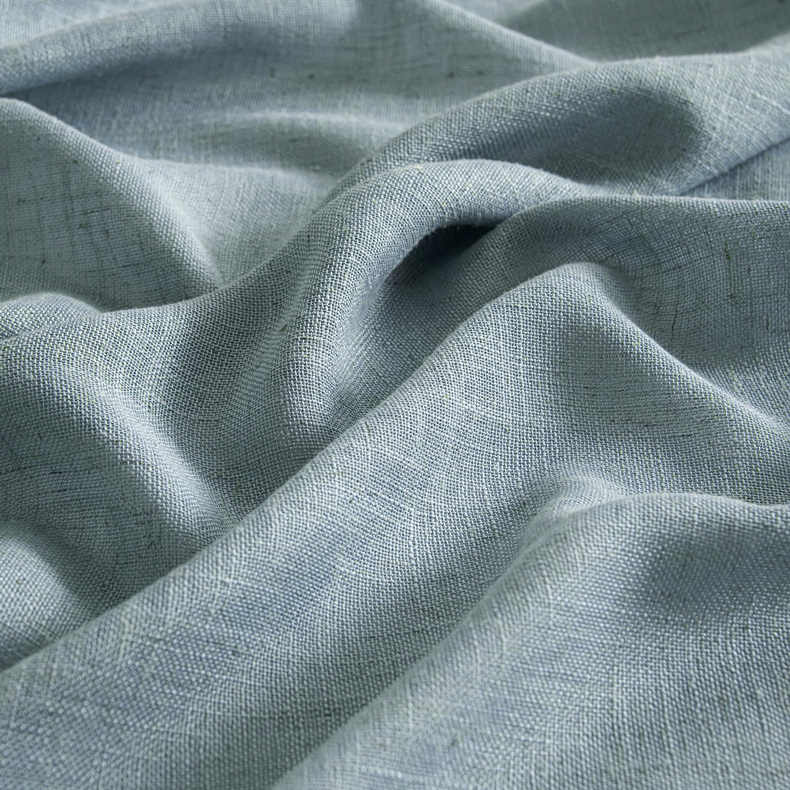 Miulee Dusty Blue Linen Curtains 84 Inch Length 2 Panels For Bedroom Living Room, Soft Thick Linen Textured Window Drapes Semi Sheer Light Filtering Back Tab Rod Pocket Burlap Look, 37X84 Inches