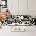 Vclife Boho Couch Covers Oversized Sofa Cover For 3-4 Cushion Couch Sofa Modern White Black Couch Cover For Sectional Sofa Anti