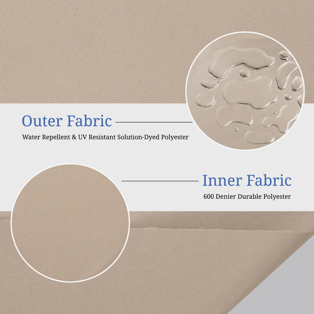 Covers & All Square Outdoor Cushion Covers For Patio Furniture Sets, Water, Tear & Uv Resistant Polyester Cushion Slipcover With Zippers (Pack Of 2) (36' L X 36' W X 4' Thick, Beige)