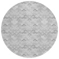 Seabreeze Sz2 Gray Coastal Rug Round 8' X 8'