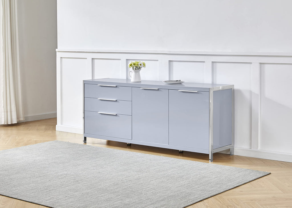 Best Quality Furniture Ac13-A Cabinet, Light Gray