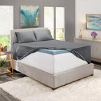 Nestl Extra Deep Pocket Sheets - Fits Mattress 18-24 Inches Deep, Extra Deep Pocket Twin Sheets Sets, 3 Piece Twin Size Sheets, Twin Sheets Deep Pocket, Grey Sheets