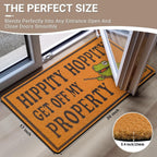 Faptoena Doormat Frog Coir Polyester 30x17 inch Hippity Hoppity Get of My Property