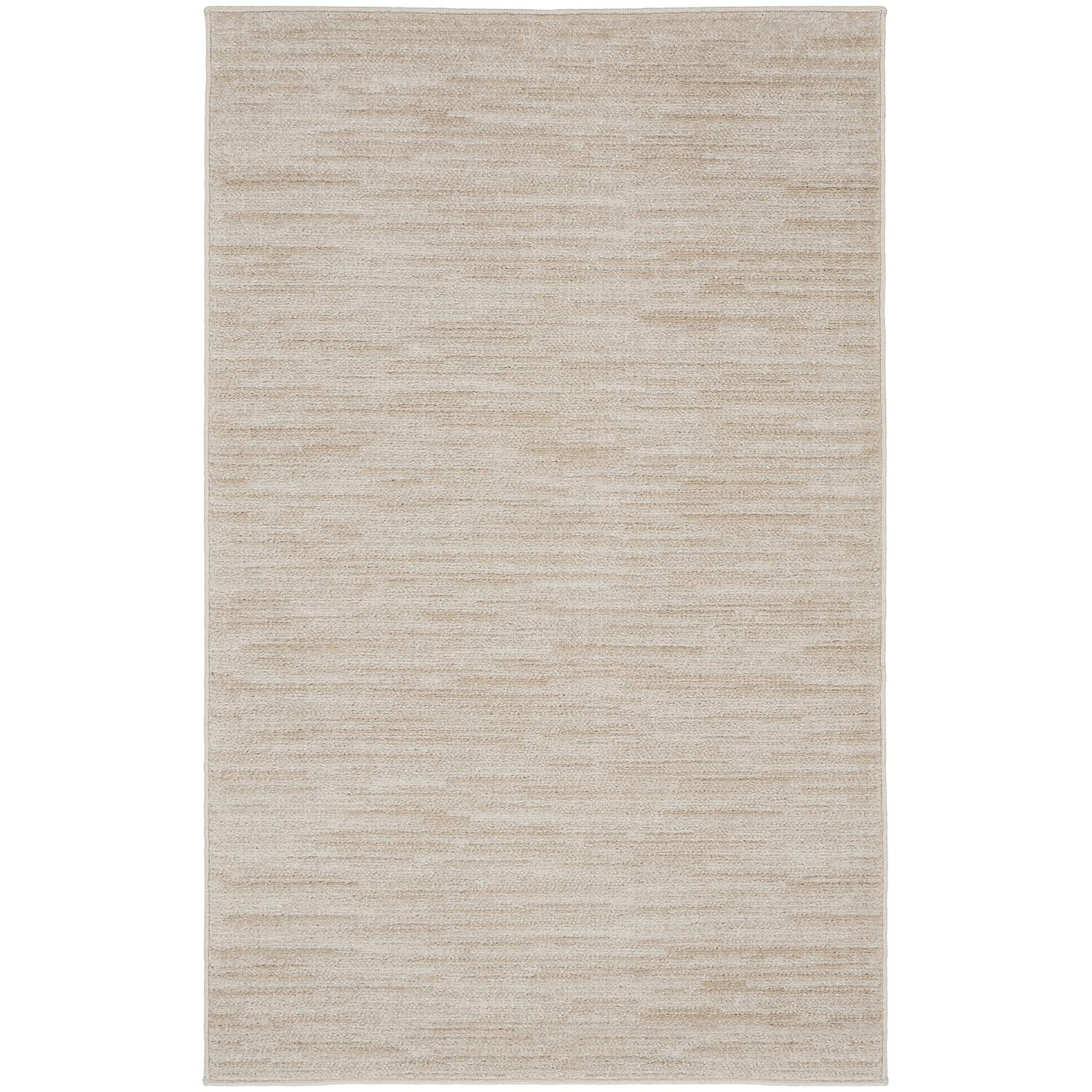 Nourison Essentials Indoor/Outdoor Ivory Beige 3' X 5' Area Rug, Easy Cleaning, Non Shedding, Bed Room, Living Room, Dining Room