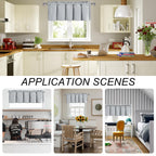 Dwcn Silver Grey Valance For Living Room, Room Darkening Kitchen Curtain Valance, Basement Curtain For Small Window - 1 Panel, 6
