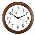Timekeeper Products LLC 12 Grain Round Wall Clock, Dark wood