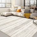 Nakagishi 8x10 Area Rugs Living Room: Washable Boho Large Neutral Soft Farmhouse Rug Stain Resistant Modern Moroccan Non-Slip In