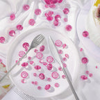 Hicarer Acrylic Diamond Table Scatter Crystals Pink Multi-Size 800 Pieces for Vase Fillers and Party Decorations