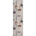 Addison Rugs Harpswell Ahp38 Pearl 2'3" X 7'6" Indoor Outdoor Runner Rug, Easy Clean, Machine Washable, Non Shedding, Bedroom, Living Room, Dining Room, Kitchen, Patio Rug