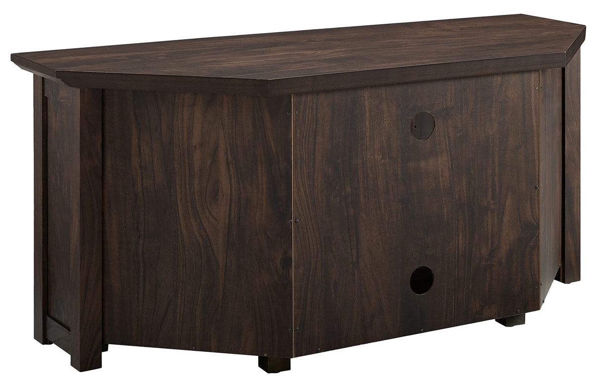 Crosley Furniture Camden TV Stand for 50+ inch TVs, Dark Walnut, 48-inch Corner, Adjustable Shelves, Model CF101248-DW