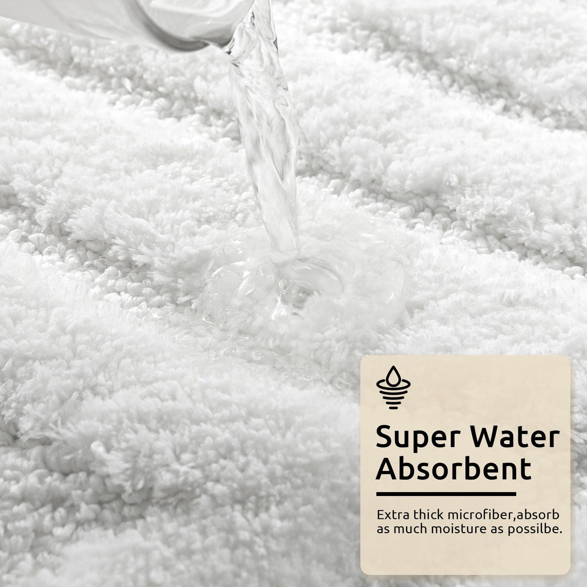 Dexde White Bathroom Rugs Boho Bath Mat Non Slip Geometric Luxury Soft Washable Carpet For Bathroom Shower Kitchen Entryway Mode