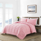 Downcool Queen Comforter Set -All Season Bedding Comforters Sets With 2 Pillow Cases-3 Pieces Bedding Sets Queen -Down Alternati
