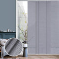 GoDear Design Adjustable Sliding Vertical Blinds for Sliding Glass Doors 45.8- 86 W x 96 H, Extendable 4-Rail Panel Track Blinds